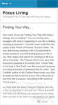 Mobile Screenshot of focusliving.wordpress.com