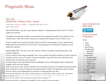 Tablet Screenshot of pragmaticmom.wordpress.com