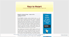 Desktop Screenshot of keystomozart.wordpress.com