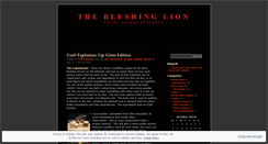 Desktop Screenshot of blushinglion.wordpress.com