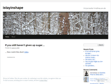 Tablet Screenshot of istayinshape.wordpress.com