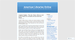 Desktop Screenshot of americanlibrariesonline.wordpress.com