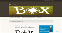 Desktop Screenshot of boxthemovie.wordpress.com