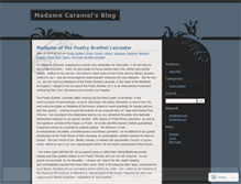 Tablet Screenshot of madamecaramel.wordpress.com