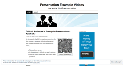 Desktop Screenshot of presentationexample.wordpress.com