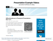 Tablet Screenshot of presentationexample.wordpress.com