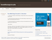 Tablet Screenshot of funwithsnapcircuits.wordpress.com
