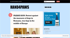 Desktop Screenshot of hand4paws.wordpress.com