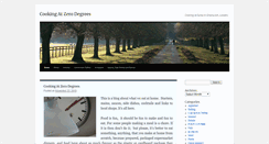 Desktop Screenshot of cookingatzerodegrees.wordpress.com