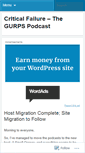 Mobile Screenshot of criticalfailuregame.wordpress.com
