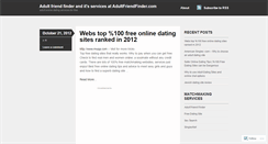 Desktop Screenshot of adultfriendfinderer.wordpress.com