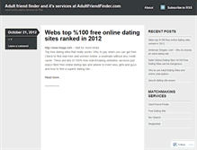Tablet Screenshot of adultfriendfinderer.wordpress.com
