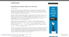 Desktop Screenshot of mathmation.wordpress.com