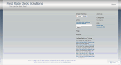 Desktop Screenshot of firstratedebtsolutions.wordpress.com