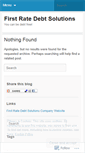 Mobile Screenshot of firstratedebtsolutions.wordpress.com