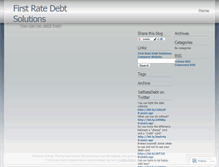 Tablet Screenshot of firstratedebtsolutions.wordpress.com