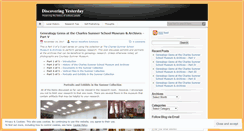 Desktop Screenshot of discoveringyesterday.wordpress.com