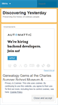 Mobile Screenshot of discoveringyesterday.wordpress.com