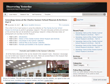 Tablet Screenshot of discoveringyesterday.wordpress.com