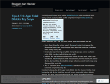 Tablet Screenshot of bloggerdanhacker.wordpress.com