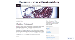 Desktop Screenshot of decanter.wordpress.com