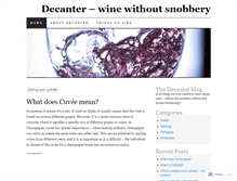 Tablet Screenshot of decanter.wordpress.com