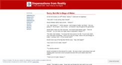 Desktop Screenshot of dispensationsfromreality.wordpress.com