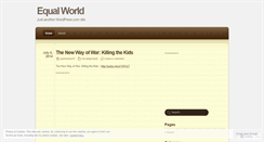 Desktop Screenshot of equalworld.wordpress.com