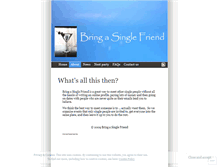 Tablet Screenshot of bringasinglefriend.wordpress.com