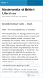 Mobile Screenshot of masterworksbritlit.wordpress.com