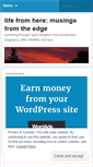Mobile Screenshot of lifefromhere.wordpress.com