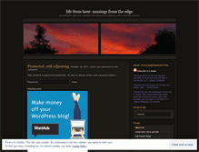 Tablet Screenshot of lifefromhere.wordpress.com