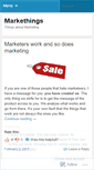 Mobile Screenshot of markethings.wordpress.com