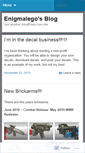 Mobile Screenshot of enigmalego.wordpress.com
