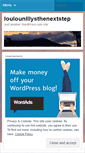 Mobile Screenshot of loulounillysthenextstep.wordpress.com