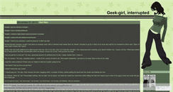 Desktop Screenshot of geekgirlinterrupted.wordpress.com