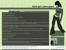 Tablet Screenshot of geekgirlinterrupted.wordpress.com