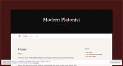 Desktop Screenshot of modernplatonist.wordpress.com