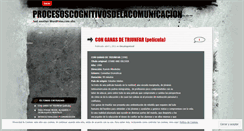 Desktop Screenshot of procesoscognitivosdelacomunicacion.wordpress.com