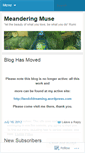 Mobile Screenshot of meanderingmuse.wordpress.com