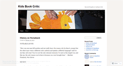 Desktop Screenshot of kidsbookcritic.wordpress.com