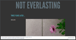 Desktop Screenshot of noteverlasting.wordpress.com
