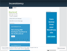 Tablet Screenshot of inconsistency.wordpress.com