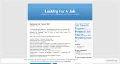 Desktop Screenshot of looking4job.wordpress.com