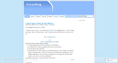 Desktop Screenshot of fuzzyblog.wordpress.com