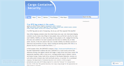 Desktop Screenshot of cargosecurity.wordpress.com
