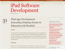 Tablet Screenshot of ipadsoftwaredevelopmentindia.wordpress.com