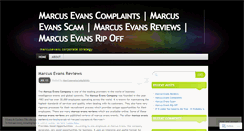Desktop Screenshot of marcusevanscomplaints.wordpress.com