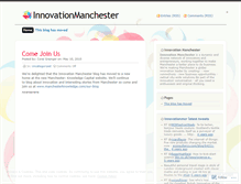 Tablet Screenshot of innovationmcr.wordpress.com