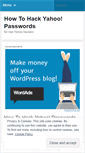 Mobile Screenshot of howtohackyahoopasswords2011.wordpress.com